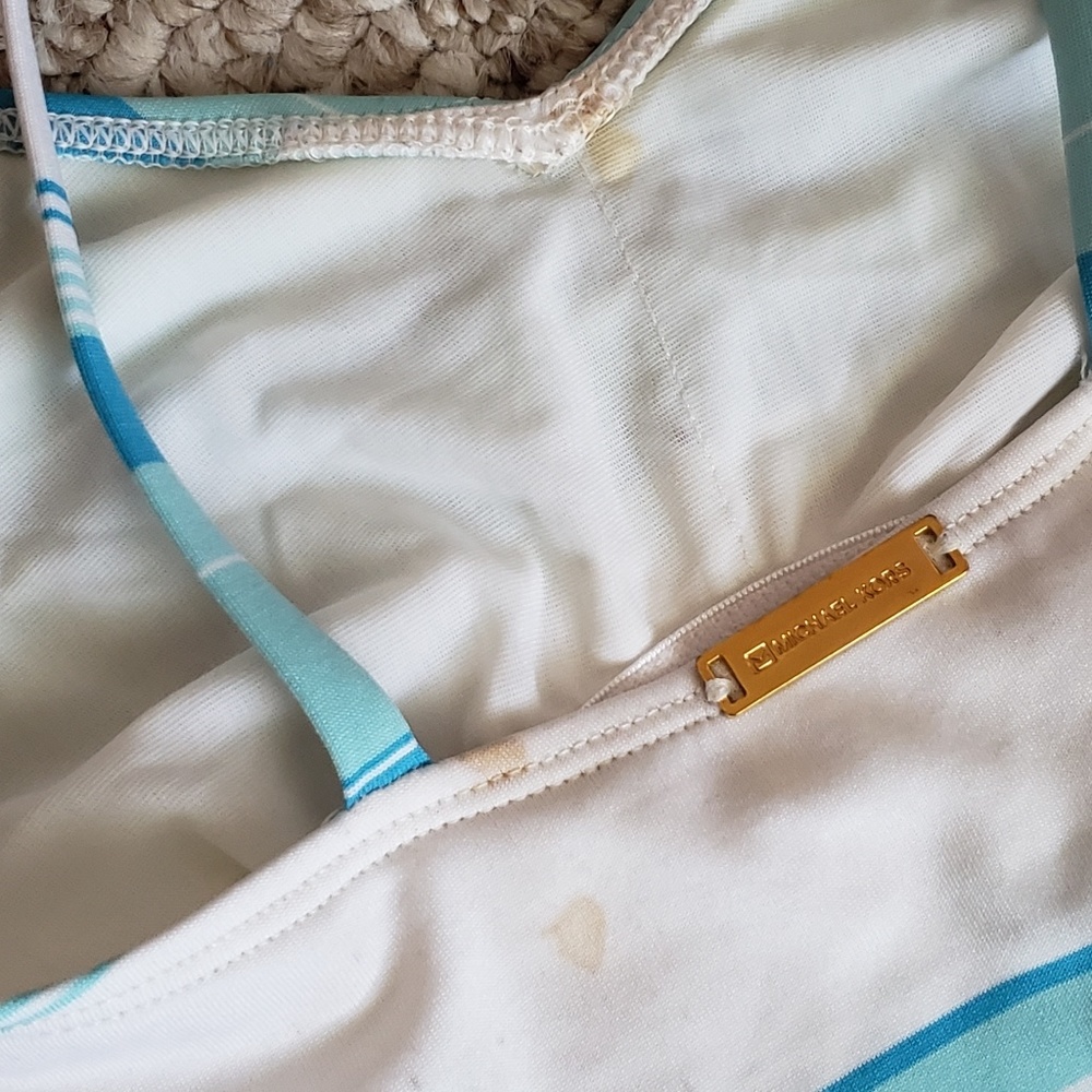 MICHAEL Michael Kors blue/white striped swimsuit - Picture 3 of 5
